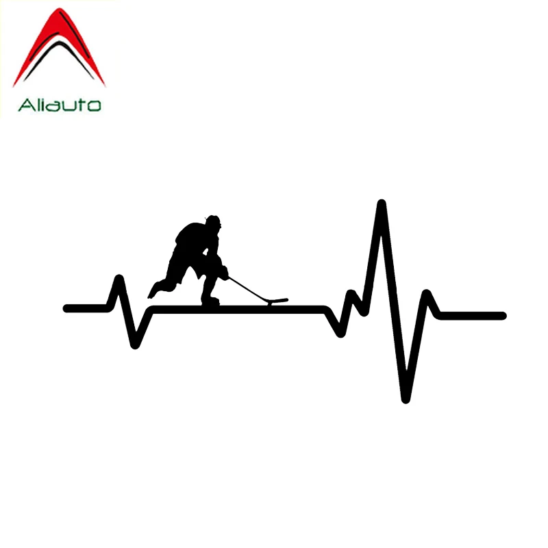Aliauto интересные Heart Beat линия Хоккей виниловые наклейки на машину Декор Высокое
