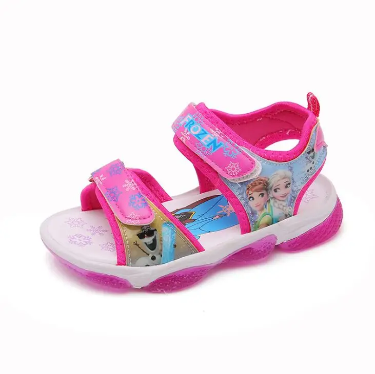 Сандалии Детские летние дышащие Нескользящие со светодиодной подсветкой -