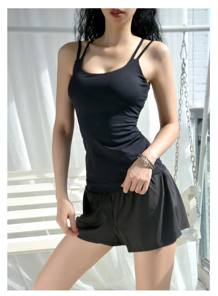 Colorvalue Back Cross Slim Fit спортивный жилет Топ для женщин дышащий мягкий тренировочный тренажерный зал без рукавов рубашки со съемными подушечками