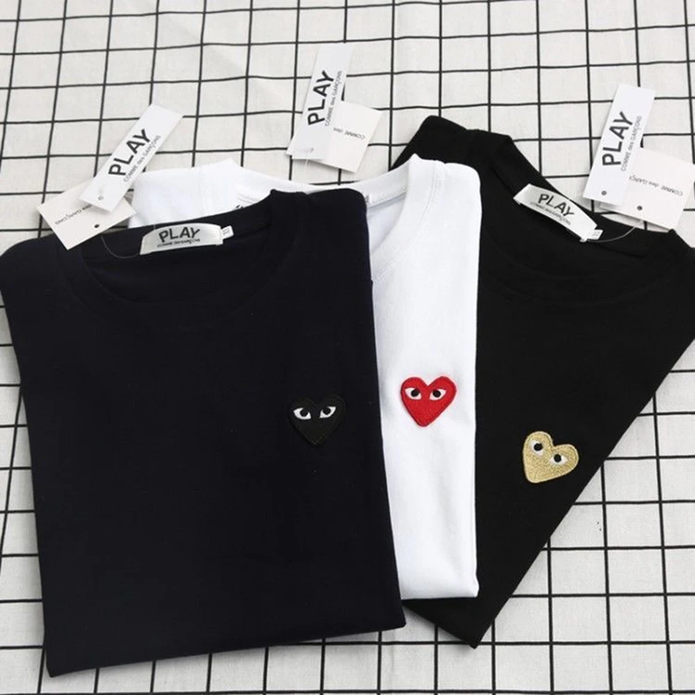 

Повседневный пуловер, футболка с вышивкой Love, футболка с коротким рукавом для женщин, студентов, свободные белые хлопковые топы, подходящие ...