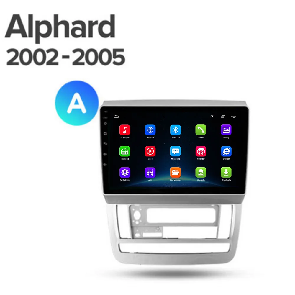Автомобильный мультимедийный плеер на Android 11 для Toyota Alphard 2002-2011 с GPS-навигацией RDS