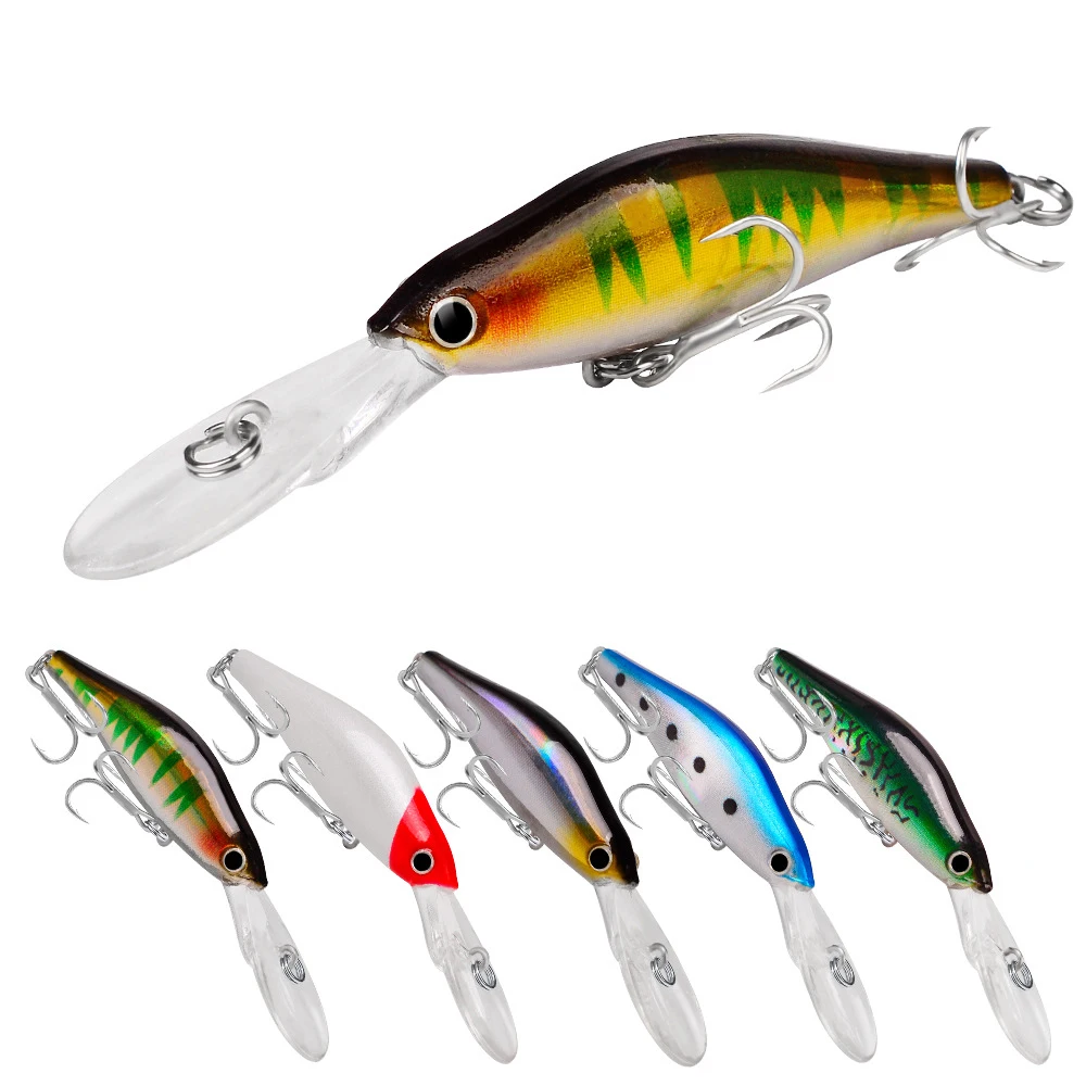 

OIMG Floating Minnow Fishing Lures 7g 100mm Long Lips Crank baits Deep dive Artificial hard bait For Pike bass Fishing goods
