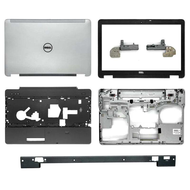 

New For Dell Latitude E6540 LCD Back Cover/Front Bezel/Hinges/Palmrest/Bottom Case/Hinge Cover Upper Top Case Silver