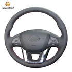 Черная искусственная кожа DIY ручной работы чехол рулевого колеса автомобиля для Kia K2 2010-2016 Kia Rio 2011-2016