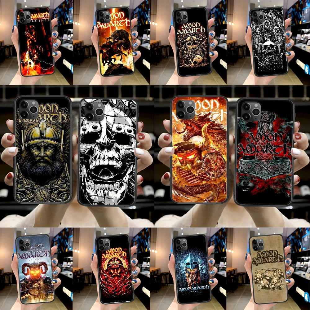 

Amon Band Amarth Metal Phone Case For Iphone 4 4s 5 5S SE 5C 6 6S 7 8 Plus X XS XR 11 12 Mini Pro Max 2020 black Etui Fashion