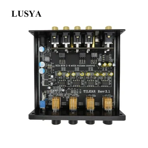 Аудио сплиттер Lusya, 1 вход, 4 выхода, без потерь, аудио переключатель сигналов, переключатель, сплиттер с RCA T0051