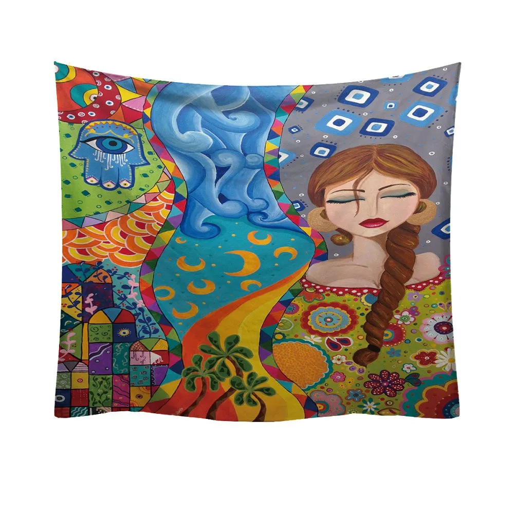 Модный гобелен в стиле ретро Женский декоративный портретном домашний декор