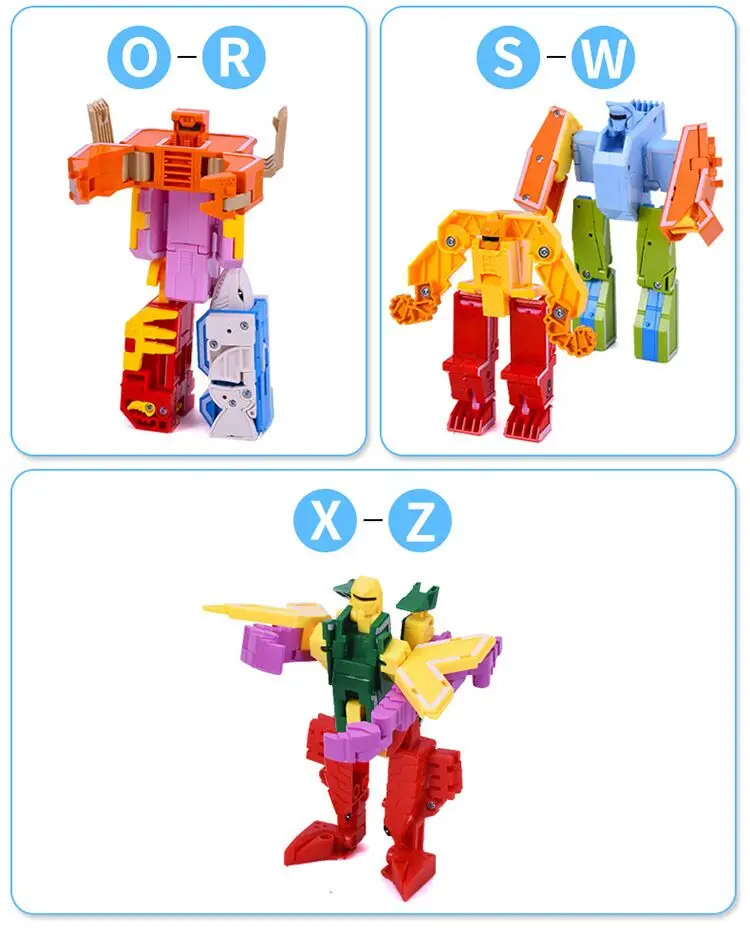 

Dinosaur Toys 26 Letters Learnable Words Transformable Combinable Dinosau Robots Alphabet Toys For Kids Gifts Robot Toy