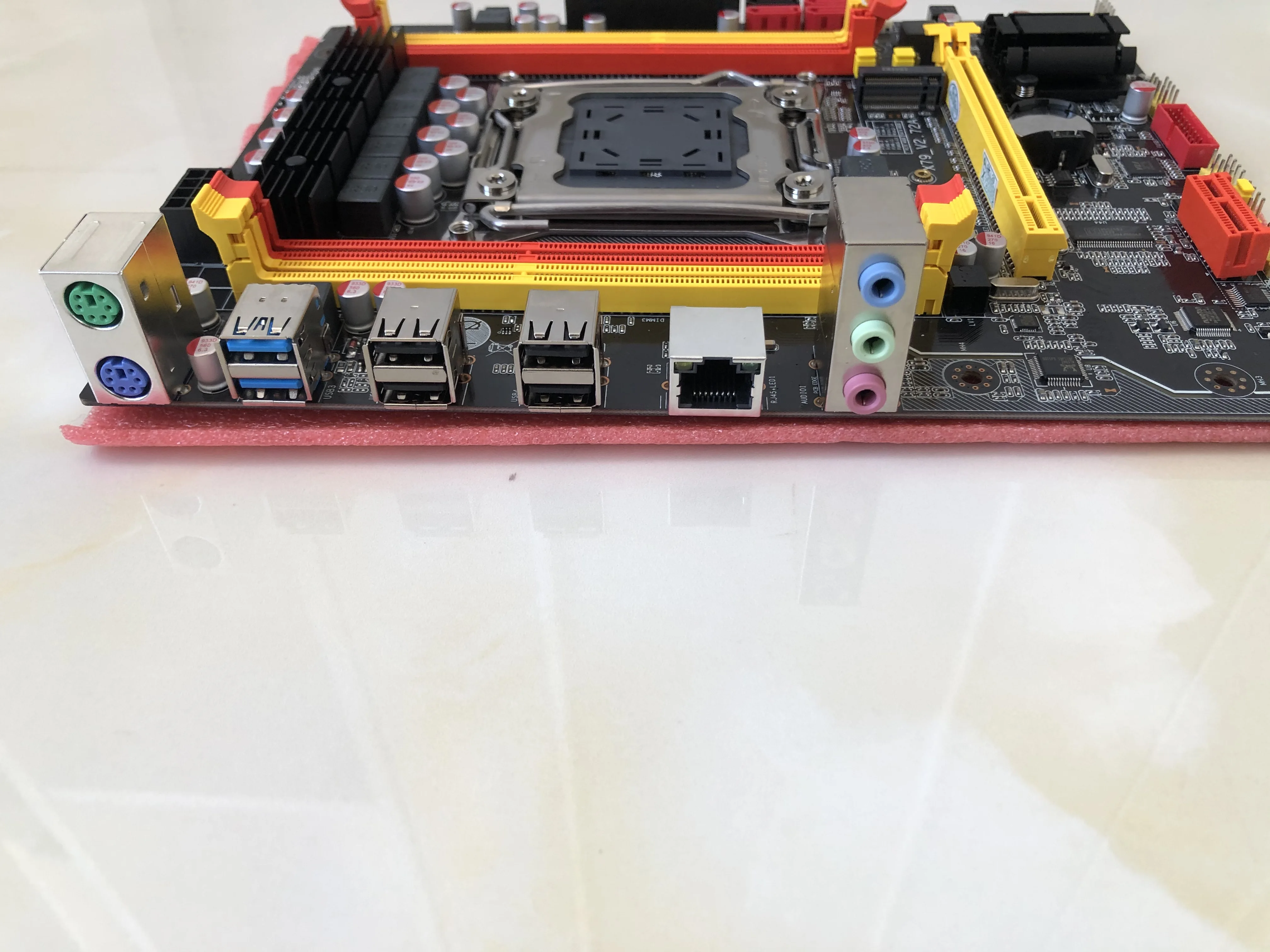 Новая материнская плата X79 v2.72A LGA 2011 для intel I7 E5-V1 E5-V2 DDR3 ECC 32GB USB2.0 X79 распродажа материнских плат для настольных ПК