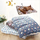 Зимняя теплая собачья кровать, мягкий Флисовое одеяло для животных наполнитель для кошачьего туалета, коврик для сна, прекрасный матрас, подушка для маленьких и больших собак, 5 размеров