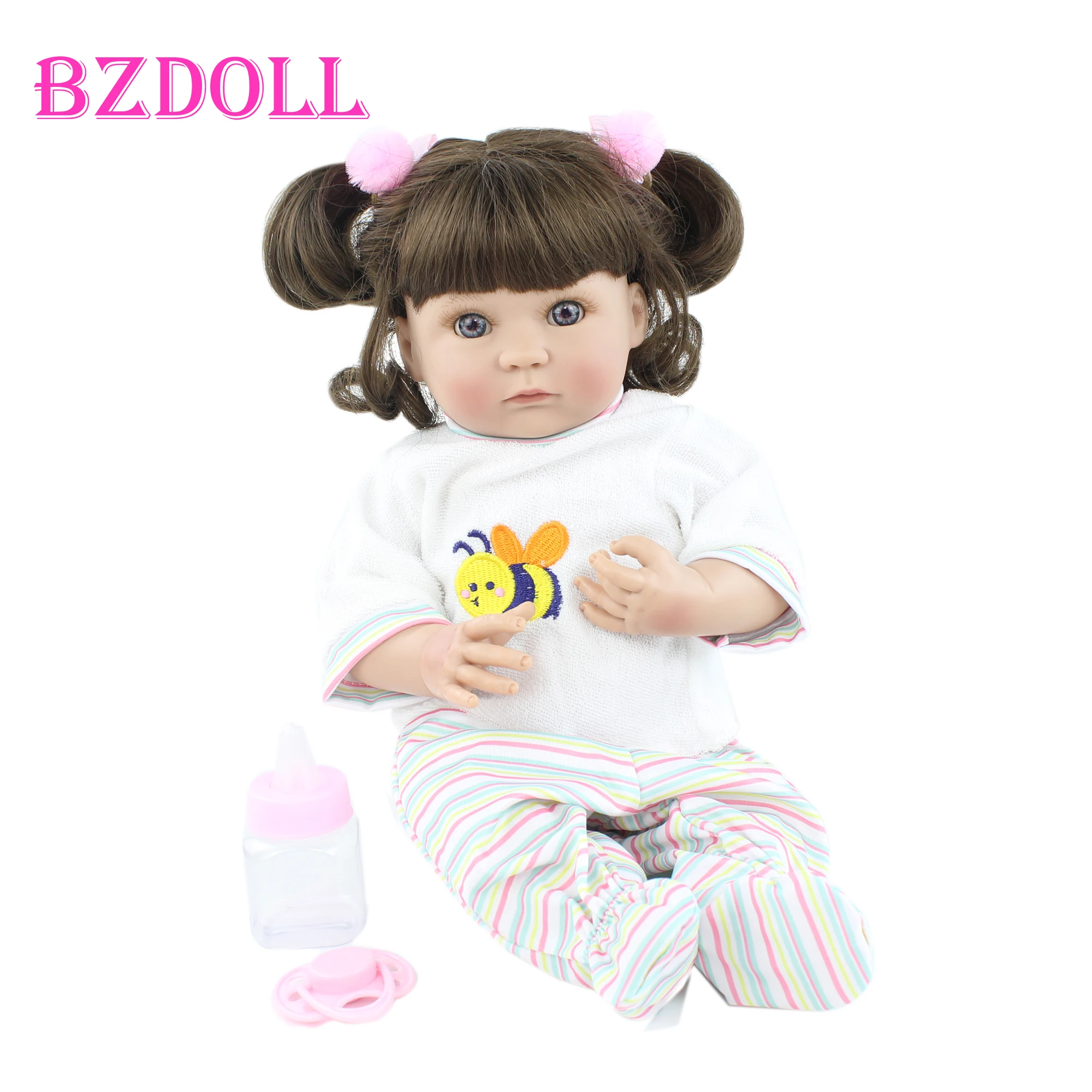 

40 см полный силиконовые гиперреалистичный Пупс, похожая на настоящую виниловые куклы прекрасный Bonecas купаться Наряжаться, обучающая игрушк...