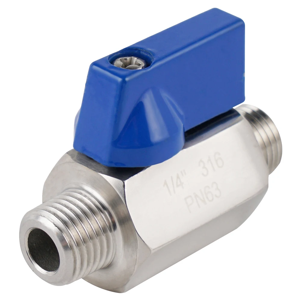 

1/4" 1000 BSP Pneumatic Mini Ball Valve Male Air Compressor Valve Gas Water Oil Stop Valve