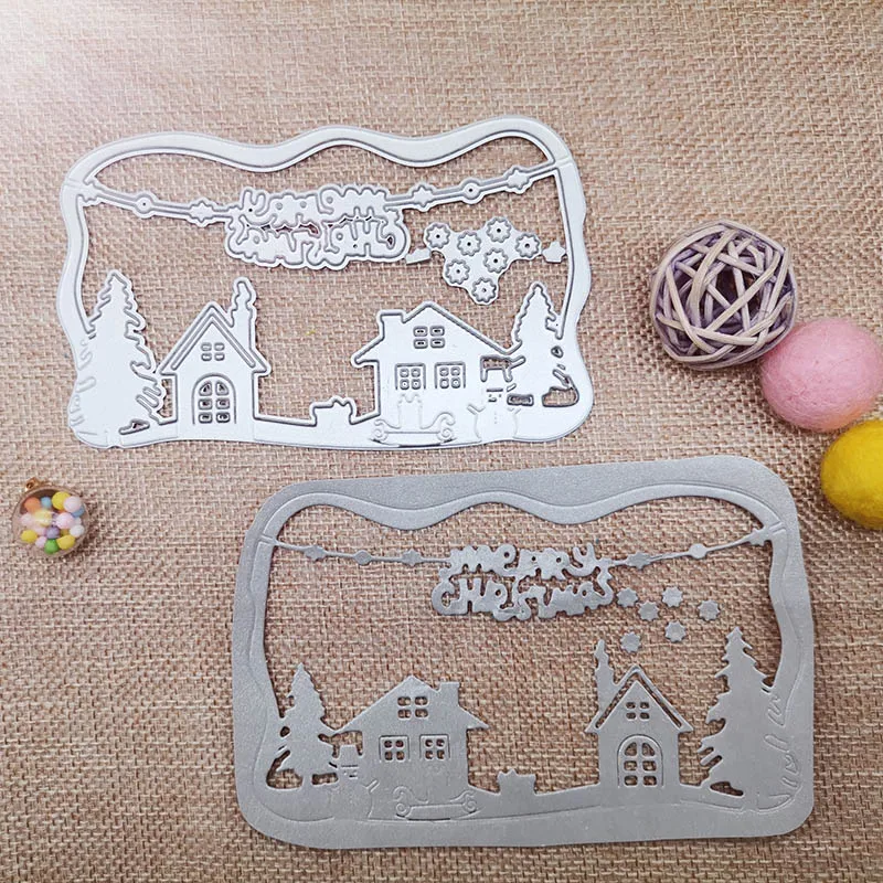 

New Metal Cutting Dies Scrapbooking merry christmas DIY Album Paper Card Craft Embossing stencil Dies 110*80mm