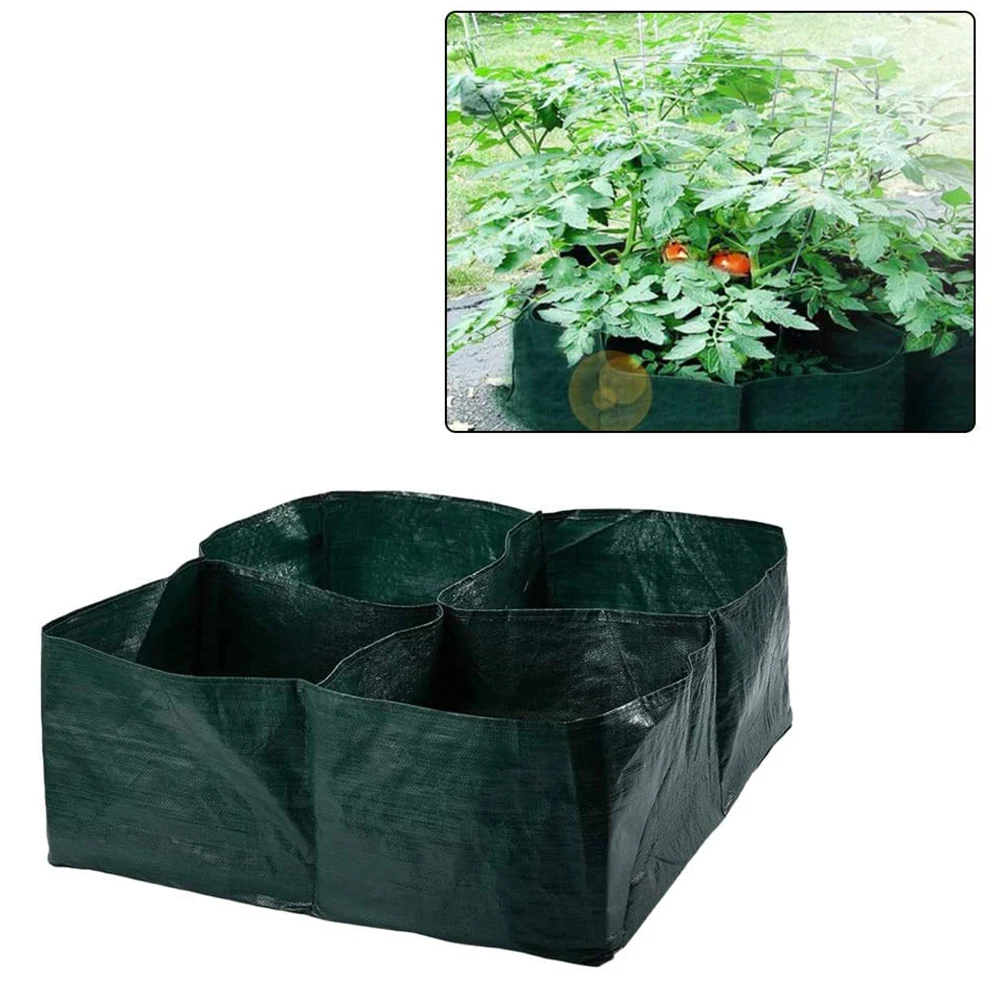 

Grow Bed Large Planting Bag Raised Planter Container Square Divided Garden Bed 6 Grids For Multi Vegetables Flowers Garden