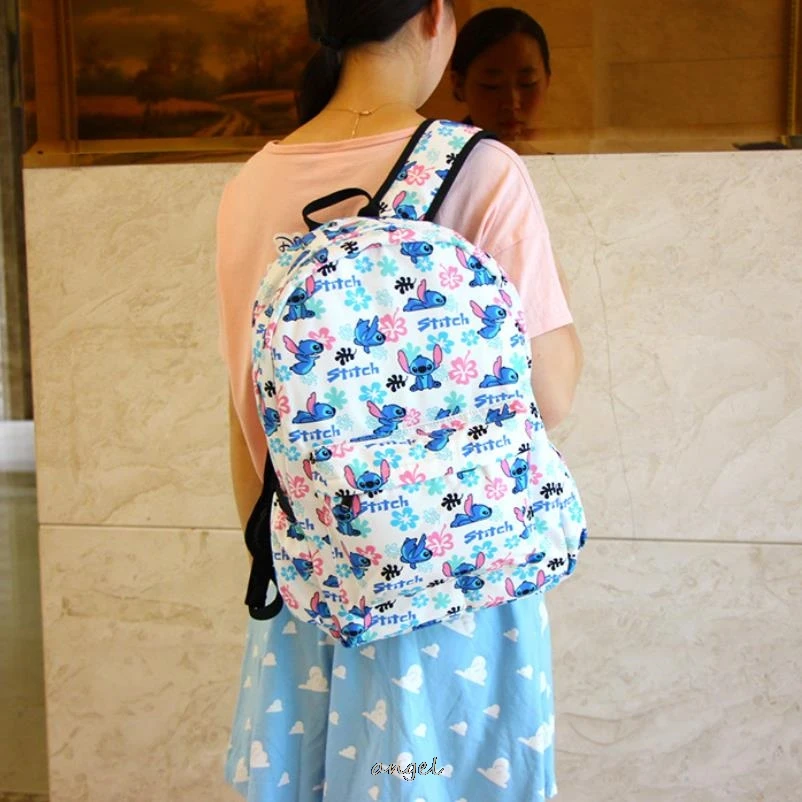 Детская сумка Disney Ститч для мальчиков и девочек Осенний рюкзак с рисунком ститча