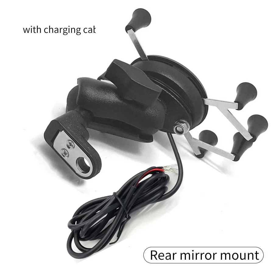 Handlebar x Charger TUYU руль мотоцикла зеркало заднего вида крепление Rail X-Grip для Gopro мобильного телефона смартфон держатель для iPhone X 8 6s Ram крепления - Цвет: Handlebar x Charger