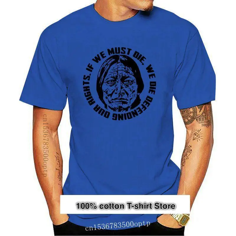 

Camiseta de algodón con frase de Toro Sentado para hombre, camisa negra, gran oferta, novedad, verano, 2020