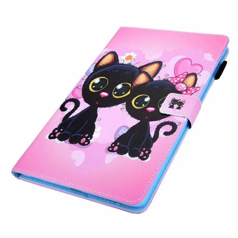 

Case For Samsung Tab S5e 10.5 2019 T720 725 SM-T720 SM-T725 Cover Funda Tablet Fashion Painted Unicorn Cat Stand Shell +Film+Pen