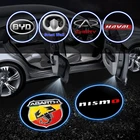 Беспроводной светодиодный лазерный проектор для двери автомобиля, 1 шт., с логотипом, привидением, тенью, универсальный автомобильный светильник для двери, Лазерная Эмблема, комплект ламп