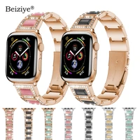 stainless steel strap for apple watch 6 se 40mm 44mm 38mm 42mm womens diamond band on iwatch series 5 4 3 21 watchband bracelet