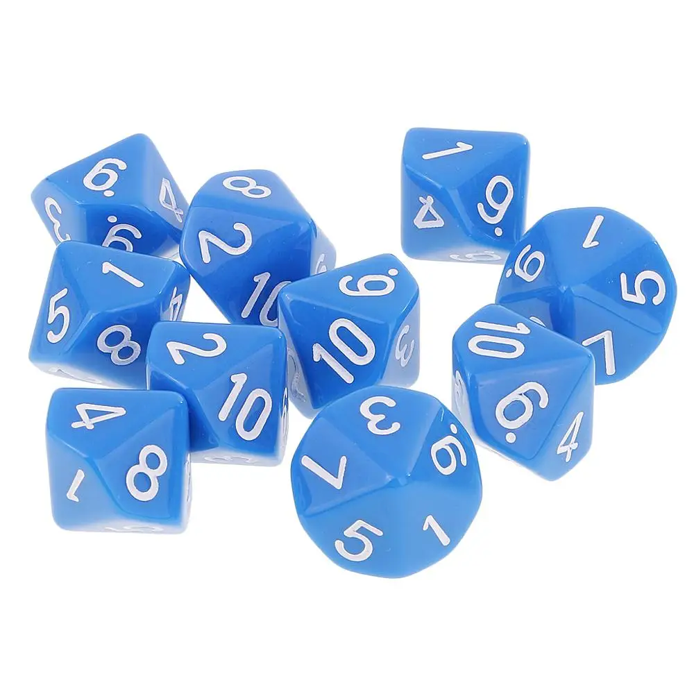 10 шт./компл. D6 D10 игровая искусственная вечерние Тия азартные игры Цифровые