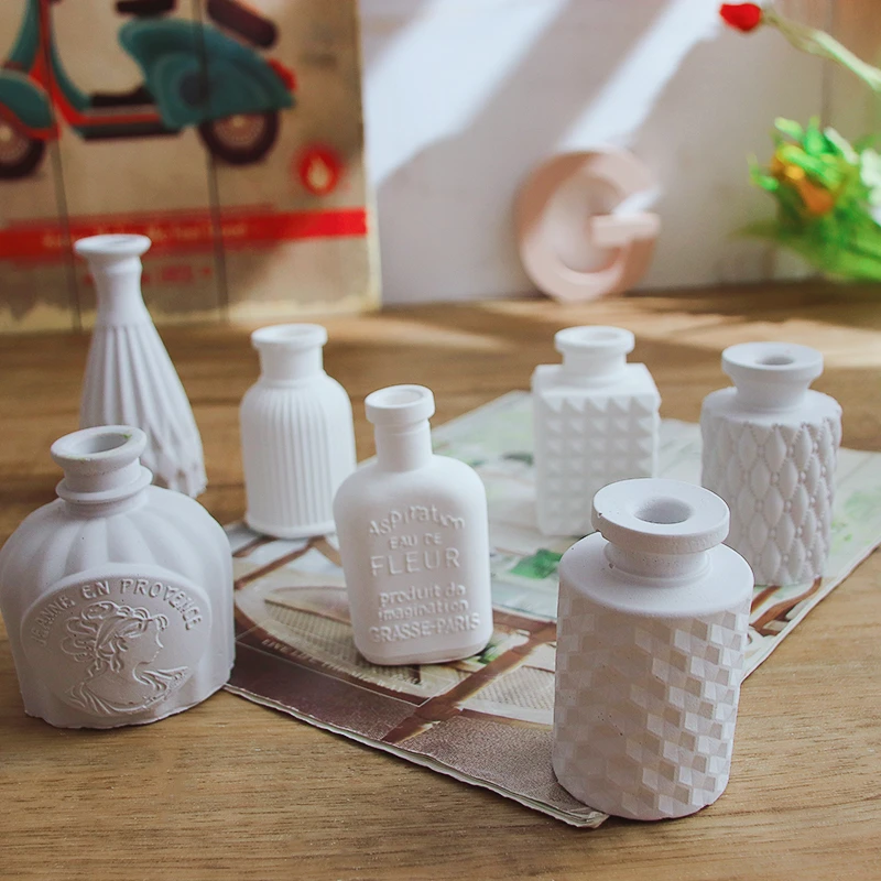 

Vase Silicone Mold Immortal Flower Decoration Scented Gypsum Candle Mold Cement Concrete Mold Candle Making Kit Plaster Mold