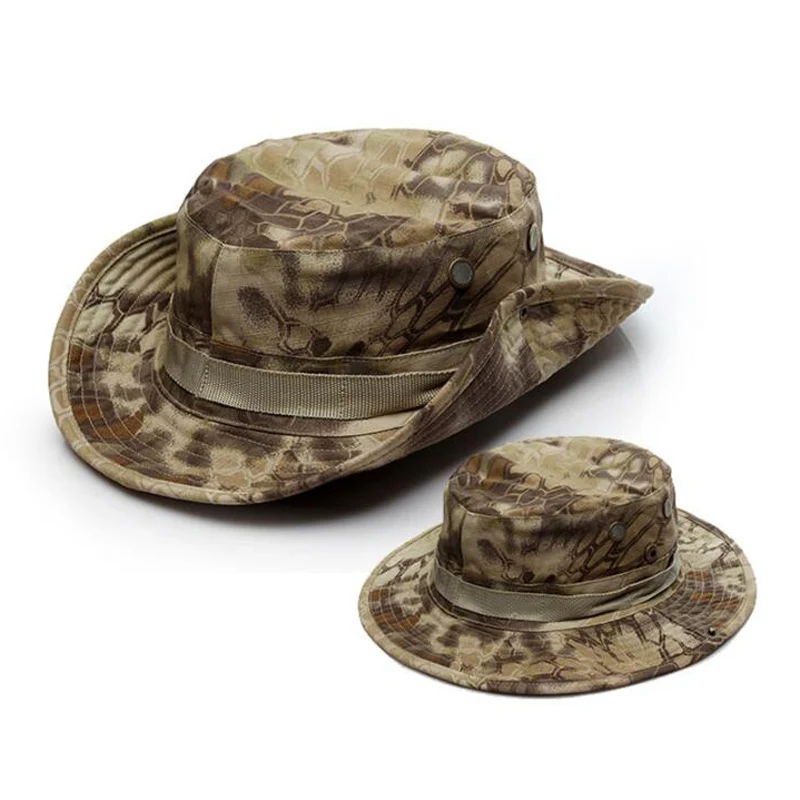 Camouflage Tactical Cap Military Boonie Hat US Army Caps Camo Men Outdoor Sports Sun Bucket Fishing Hiking Hunting Hats Gear | Спорт и