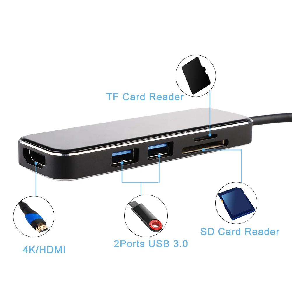 USB Type C HUB to HDMI RJ45 Multi 3.0 USB3.0 Power Adapter For MacBook Pro Air Dock 3 Port USB-C Splitter Hab HOT | Компьютеры и офис