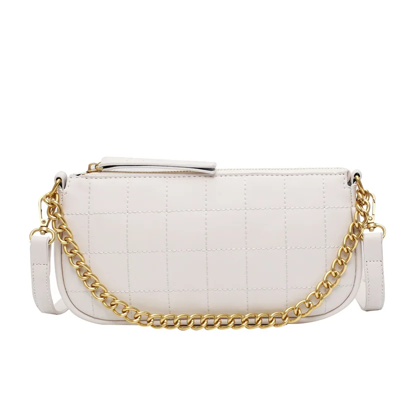 

French small bag foreign style women popular new fashion chain messenger bag Joker texture shoulder bag