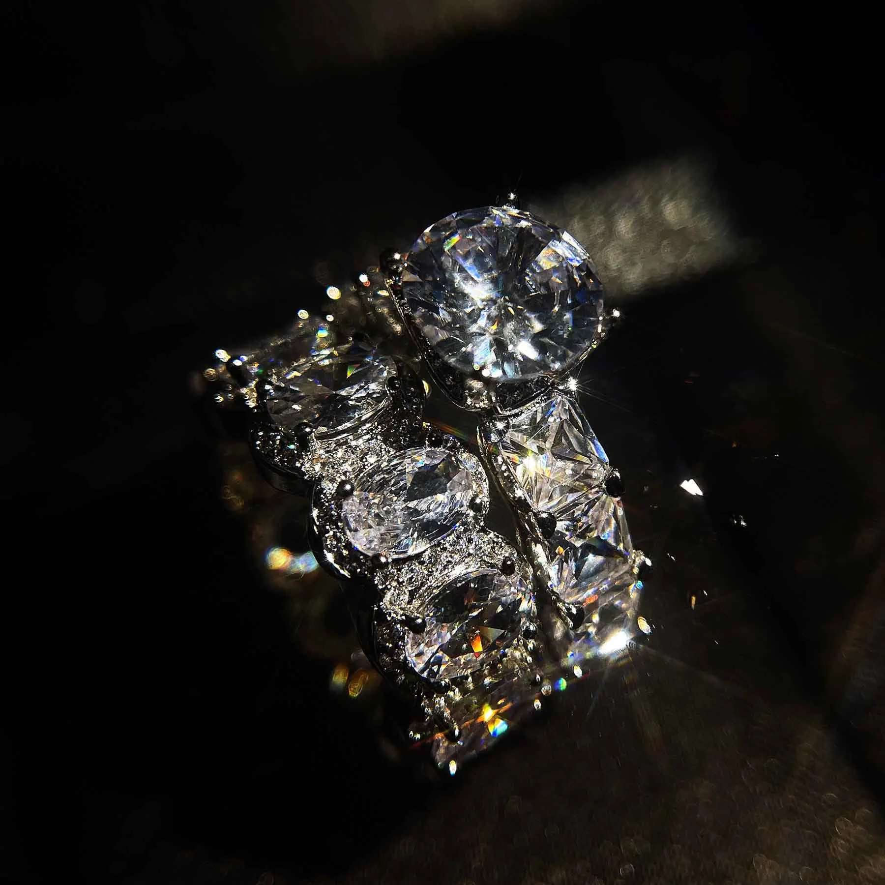 

QTT New Arrival 100% 925 Silver Rings For Women Simple Double Fine Jewelry Bridal Sets Ring Wedding Engagement Accessory