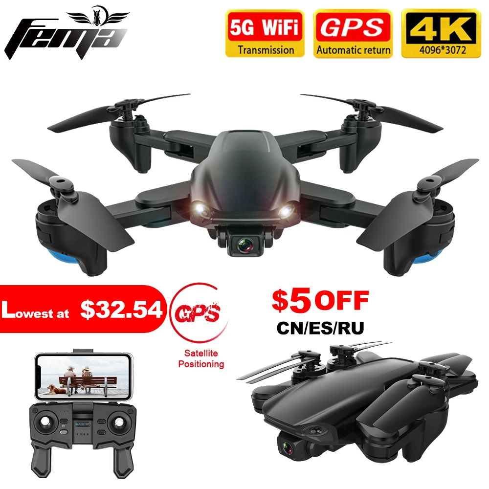 FEMA SG701/ SG701S RC GPS беспилотные летательные аппараты с 5G wi fi FPV 4K двухъядерный intel HD