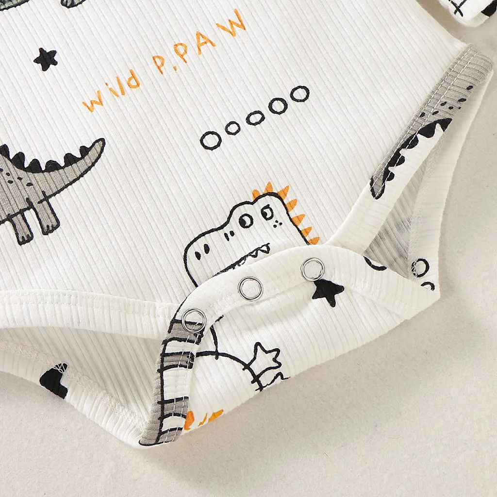 SAGACE/Одежда для новорожденных Комбинезон унисекс с рисунком динозавра Футболка