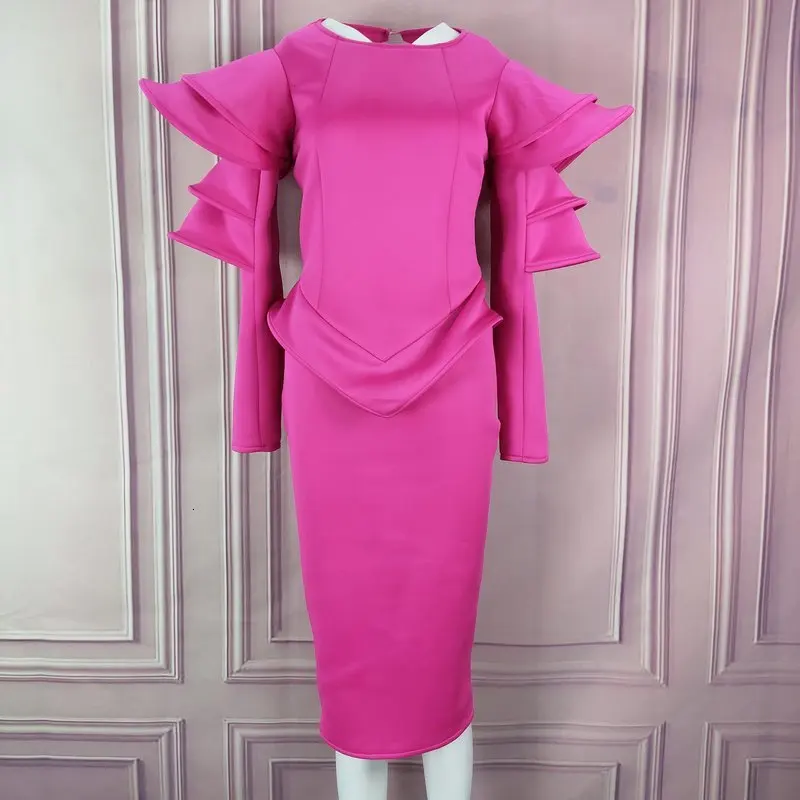 Красная роза миди платье с длинными рукавами на осень пикантная обувь Сезон Зима