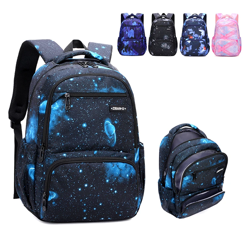 

Outer Space Geometric Primary School Bag Backpack Starry Sky Elementary Boys Girls Bookbag Rucksack Satchels Mochilas Infantial