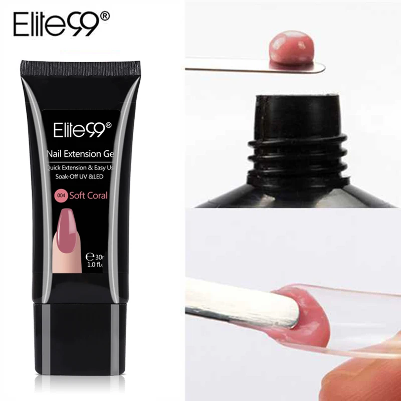 Elite99 30 мл полигель для наращивания ногтей с кристаллами желе Гель лак Камуфляжный