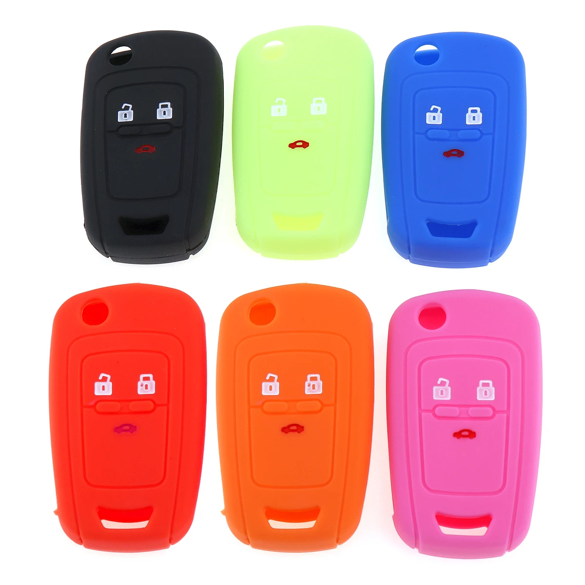 6 цветов 3 кнопки силиконовый чехол ключа дистанционного управления автомобилем