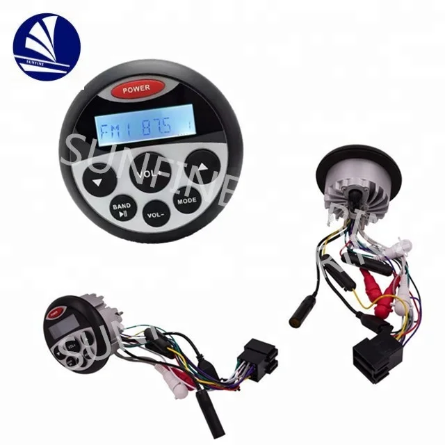 

Waterproof Blue TOOth auto Controller/ USB/ MP3 player for UTV/ATC/Jacuzz/ Marine/Golf cart/Haverster Audio Gauge AM/FM