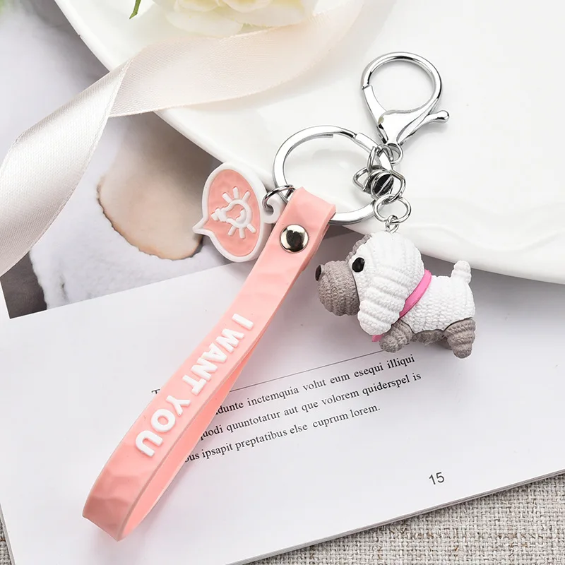 Лидер продаж эксклюзивная кукла животное щенок брелок для ключей Автомобильный