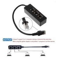 rj45 ethernet cable splitter adapter 1 male to 3 female port lan network plug network signal switching cable rj45 splitter 2020