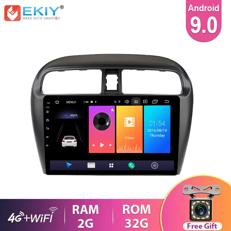 EKIY 9 ''IPS Android 0 для Mitsubishi Mirage 2012 2016 автомобильный Радио мультимедийный видео