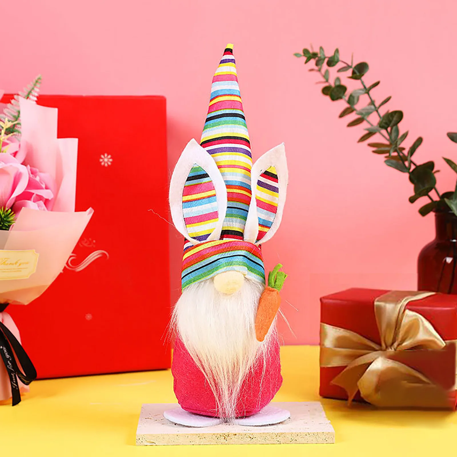 Праздничный Безликий гном красочный шар украшение плюшевые искусственные