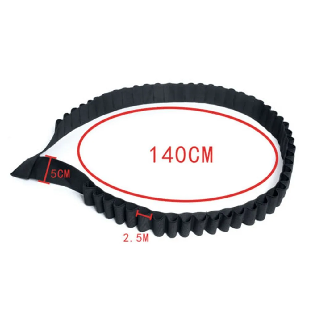 50 Shotgun Shell Bandolier Belt Cartridge Airsoft Bullet Holder Hunting 12 Gauge Ammo Pouch Bag 140x5cm | Спорт и развлечения