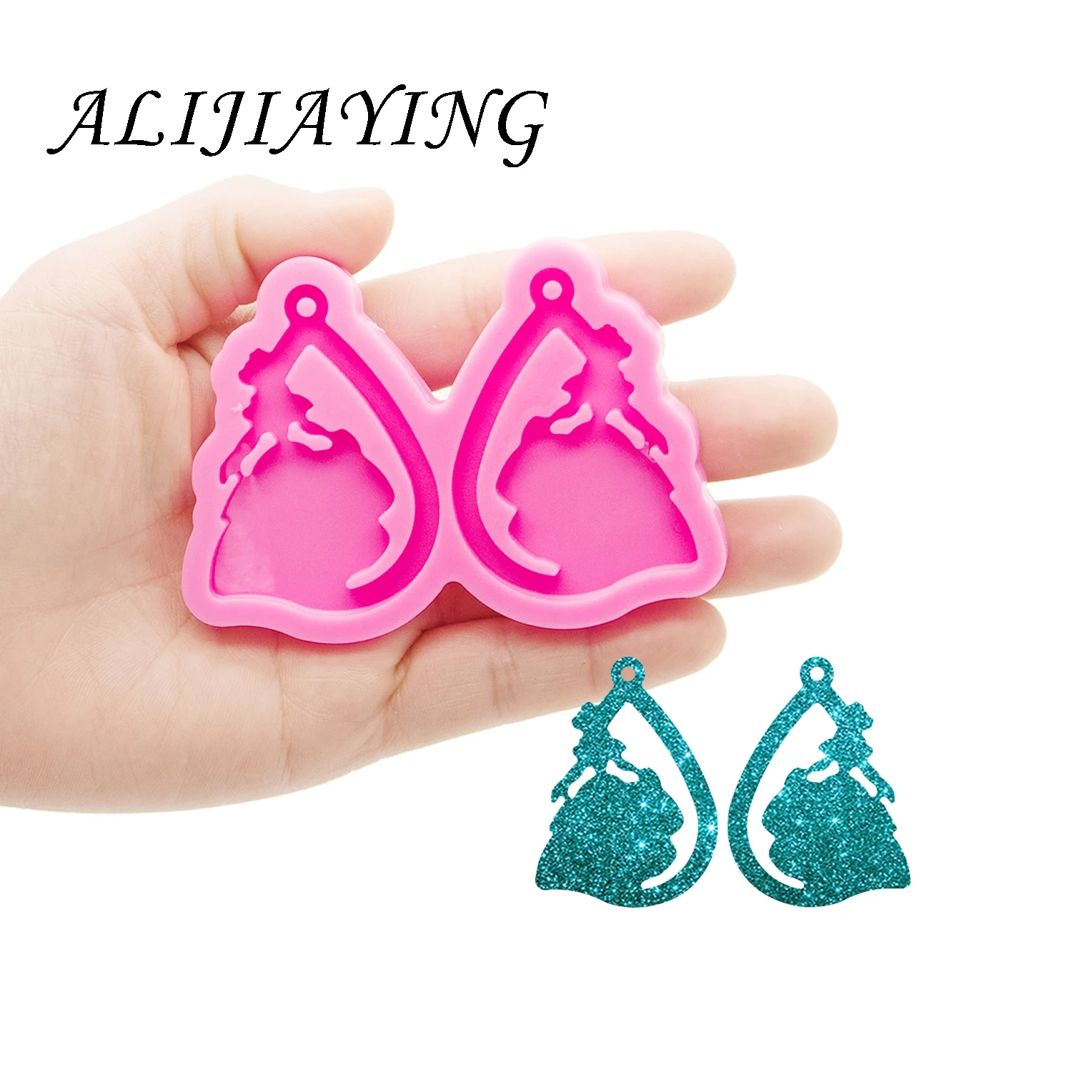 

Shiny Skirt shape Earrings Mold, DIY Epoxy Resin Silicone Molds, Resin Crafting Mold Supplies for jewelry DY0931