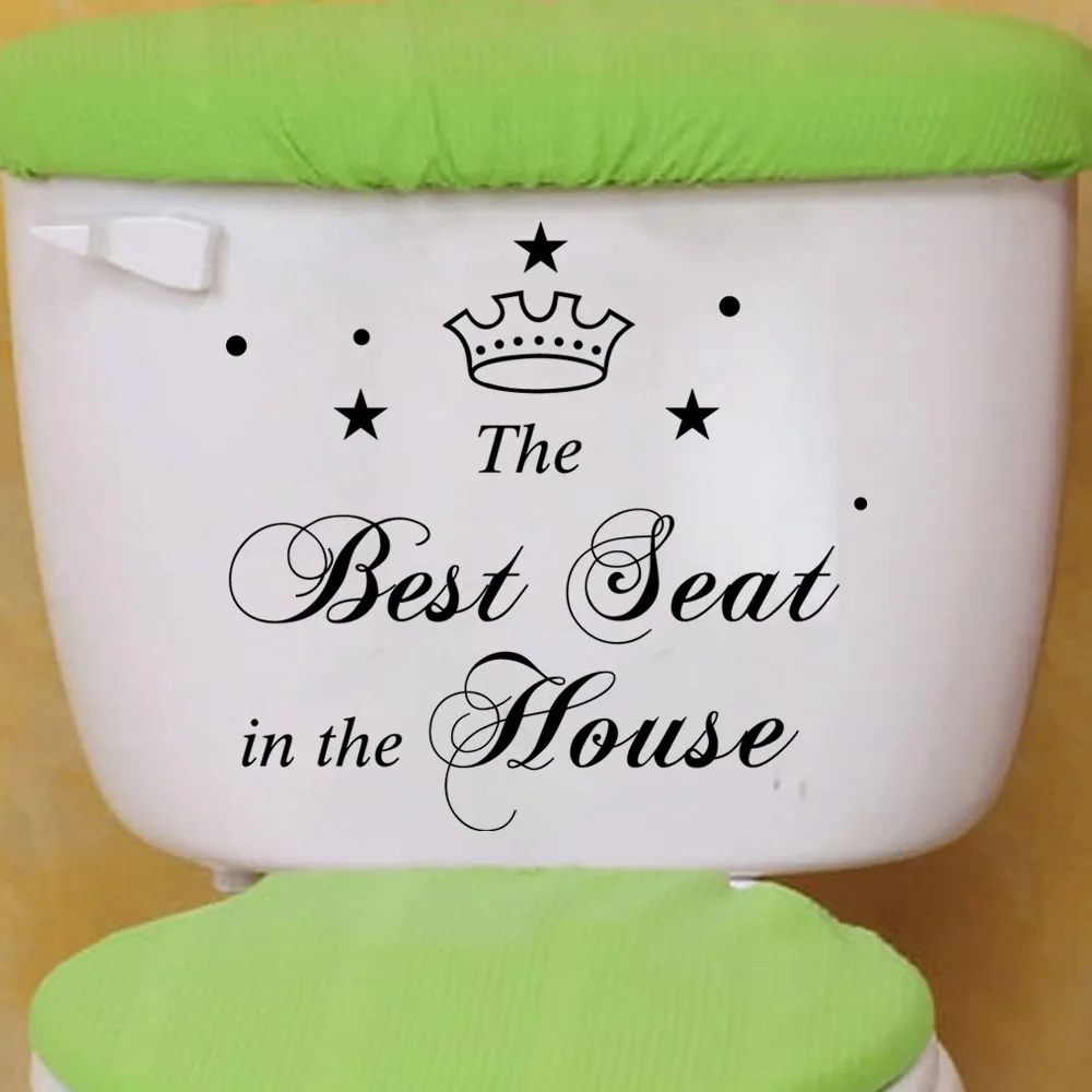 Лучшее место в доме персонажей Корона Туалет наклейки на стену Ванная комната