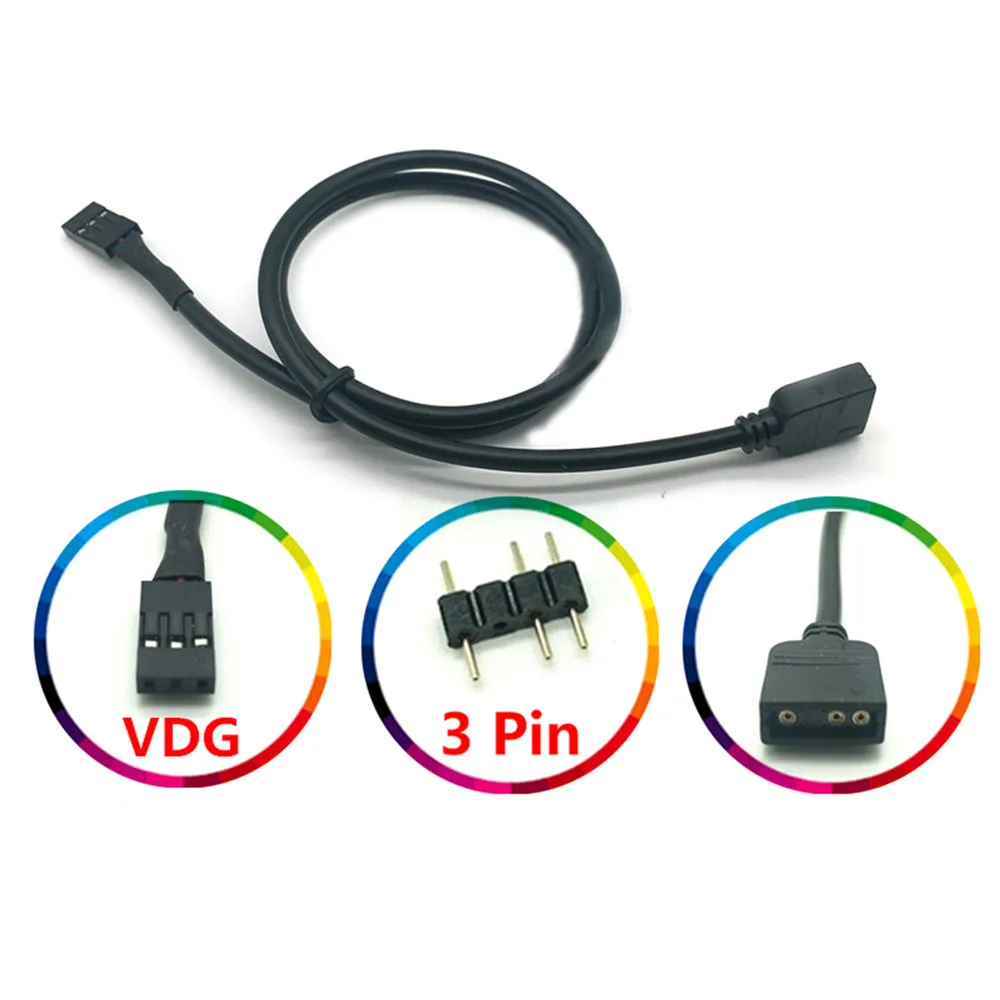 Сменный коннектор для кабеля 5 в 3Pin RGB VDG с разъемом папа материнской платы