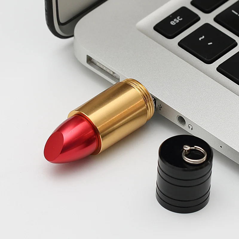 Usb флеш накопитель 2 0 128 ГБ портативный металлический женский в виде помады карта