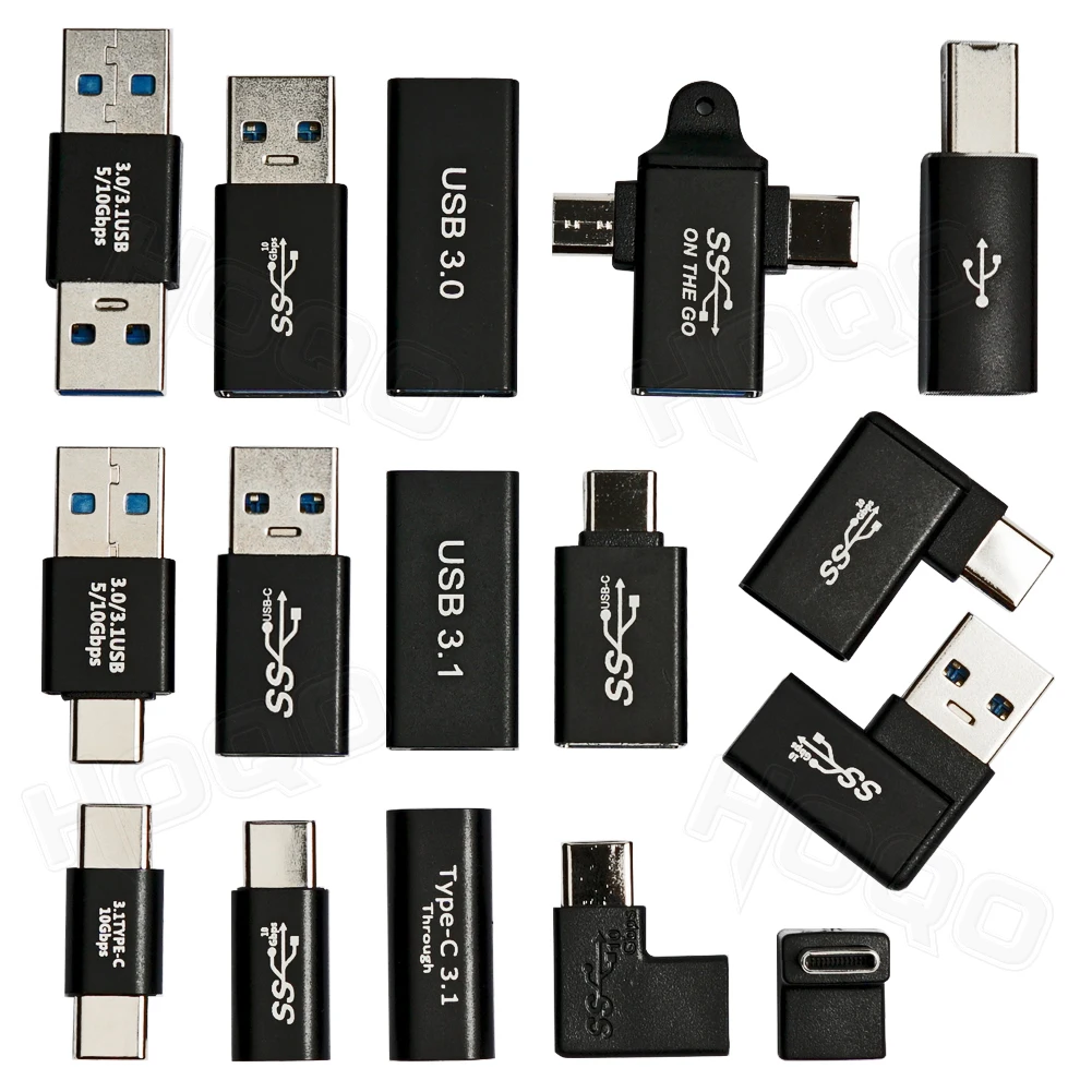 90 Degree USB 3.1 Type C Female to USB A female B Male to Female Adapter OTG Type C to usb 3.0 Male Female Converter Connector