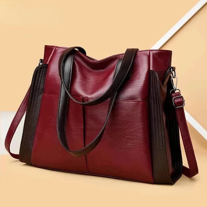 

Casual Tote Bag Female Luxury Handbag Large Capacity Shoulder Bag for Women Ladies Vintage PU Leather Crossbody Bag Sac A Main