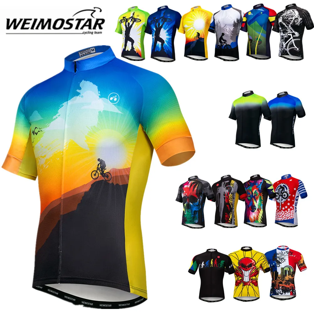 

Cycling Jersey Mens Mountan Bike MTB Tops Short Sleeve Quick Dry Clothing Team Racing Sport Shirt Bicycle Bike Sportswear CF0062