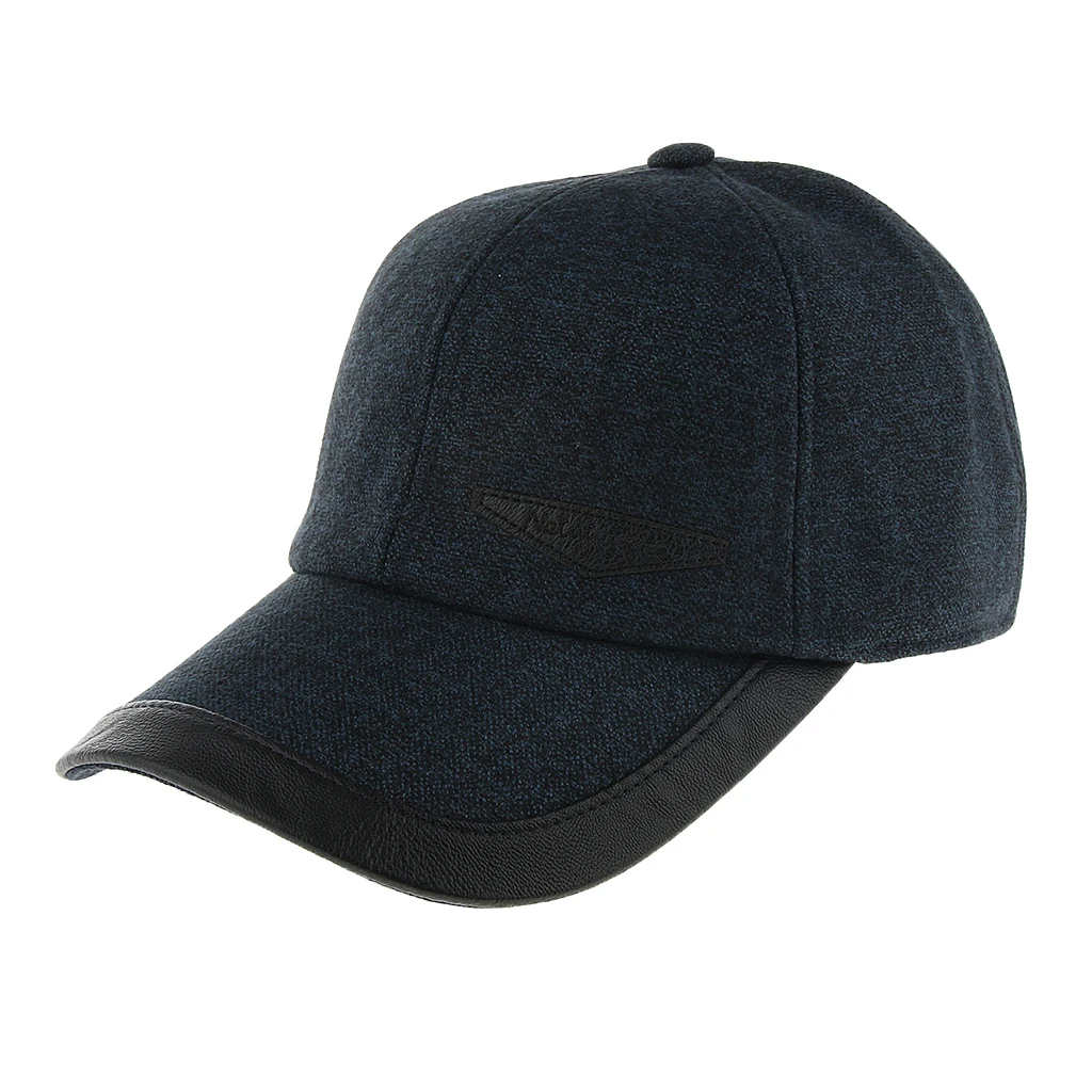 Модная винтажная Мужская зимняя Осенняя теплая шерстяная кепка бейсболка со